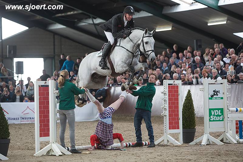 VDL stallion show. This guy has got some nerves (and keeps his balls!)